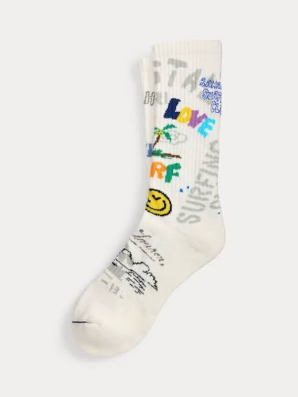 Polo Ralph Lauren Peace Love Surf Crew Socks